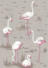 Cole & Son Carta da parati Flamingos - Stone