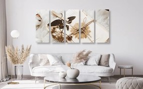 Quadri 5 pezzi – Collezione di foglie antiche