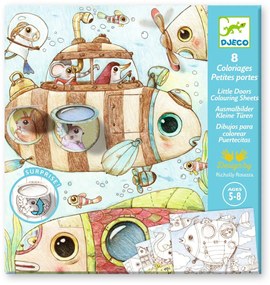 Disegni da colorare con sorpresa - Animali in gita