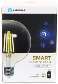 Lampadina LED dimmerabile FILAMENT G125 E27/6W/230V 2700-6500K Wi-Fi - Aigostar
