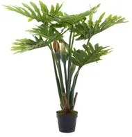 Pianta Artificiale Monstera in Vaso con 7 Foglie con Vaso H 105 cm