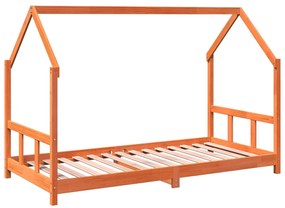 Giroletto per bambini marrone cera 90x190cm legno massello pino