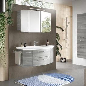 Mobile da bagno sospeso sotto lavabo L 119 x H 49.2 x P 46.2 cm grigio, 2 cassetti, 2 ante PELIPAL Cassca