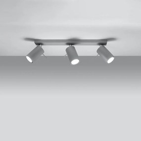Plafoniera da soffitto in Acciaio 3xGU10 RING 3 Orientabile Grigia