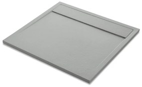 Piatto doccia SENSEA in resina Neo L 100 x L 100 x H 3 cm grigio opaco effetto pietra