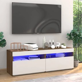 Mobili Porta TV con Luci LED 2 pz Rovere Marrone 60x35x40 cm