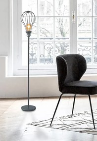 Lampada da terra Mia nero, H 160 cm, E27 MAX42W