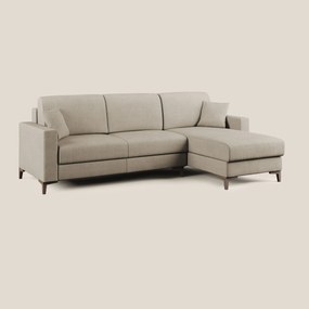 Kafka divano letto angolare in morbido tessuto impermeabile T02 beige