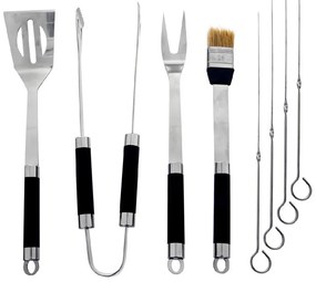 Set di 8 utensili per grigliare in acciaio inox e custodia per grigliare - Orion