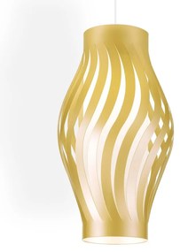 Sospensione Moderna Helios Polilux ® New Gold 1 Luce E27 H32Cm