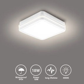 Brilagi - Lampada LED da esterno BENE LED/18W/230V 22x22 cm bianca IP54