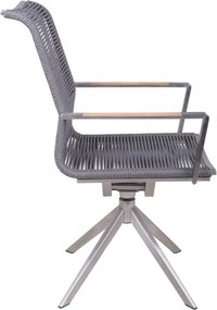 Sedia da giardino in metallo grigio Rubiera - Garden Pleasure