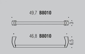 Colombo Design Road B80100cr Portasciugamani 49,7 cm a parete cromo