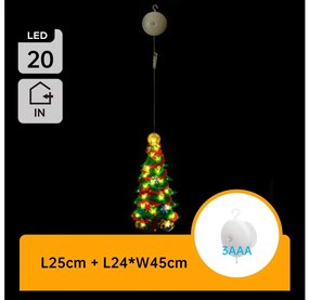 Aigostar - Decorazione natalizia LED LED/3xAAA albero 45cm