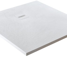 Piatto doccia MOLDCOM COMPOSITES in resina Cosmos Stone bianco L 100 x L 100 x H 3 cm opaco