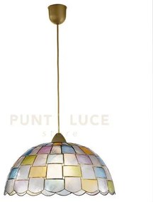 Lampadario a sospensione paula madreperla 1 luce attacco e27 40x40x...