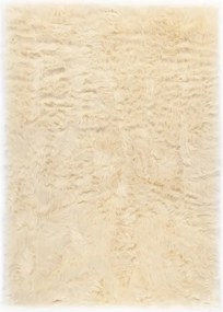 Tappeto Shaggy plush in polipropilene bianco L 200 x L 140 cm