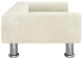 Lettino per cani crema 70x45x26,5 cm in velluto