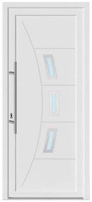 Portoncino d'ingresso in pvc 20021 L 80 x H 210 cm bianco apertura destra