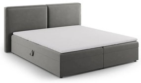 Letto boxspring grigio con contenitore 160x200 cm Arendal - Cosmopolitan Design