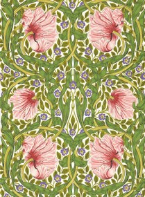 Morris & Co Carta da parati Pimpernel - Sap Green/ Strawberry