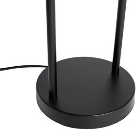 Lampada da tavolo moderna nera con vetro fumé - Stavelot