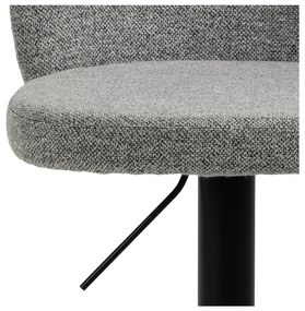 Sgabello da bar grigio-nero con altezza regolabile (altezza seduta 55 cm) Patricia - Actona