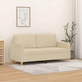 Divano A 2 Posti Crema 140 Cm İn Tessuto /