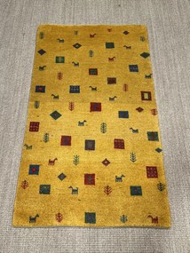 Gabbeh Tappeto persiano 130 x 80 Giallo (Iran) Annodato A Mano