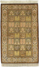 Cashmere Silk Tappeto 100x150 Beige (Indian) Annodato A Mano