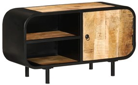 Mobile Porta Tv 90x30x48 Cm İn Legno Di Mango Grezzo /