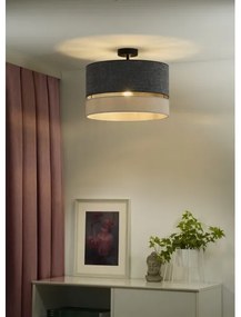 Duolla - Lampadario a plafone DOUBLE 1xE27/15W/230V diametro 40 cm grigio