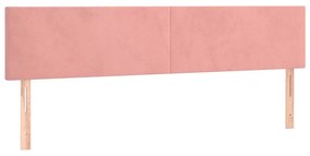 Testiere 2 pz rosa 100x5x78/88 cm in velluto