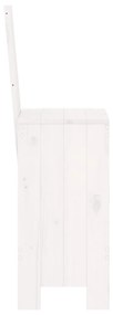 Sgabelli da bar 2pz bianchi 40x42x120 cm legno massello pino