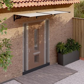 Tettoia Per Porta Nero E Trasparente 239x90 Cm İn Policarbonato /