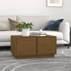 Tavolino Da Salotto Ambra 80x50x40 Cm Legno Massello Di Pino /