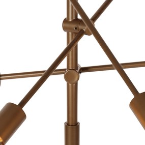 Lampada a sospensione industriale bronzo scuro 6 luci - Sydney