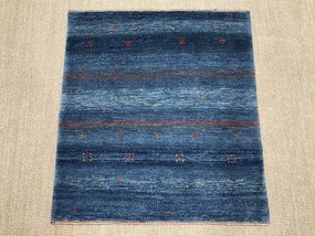 Loribaft Tappeto 90 x 100 Blu (Iran) Annodato A Mano