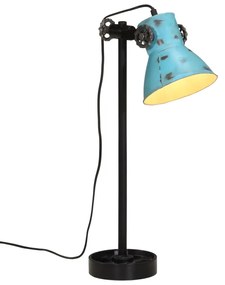 Lampada Da Scrivania 25 W Blu Anticato 15x15x55 Cm E27 /