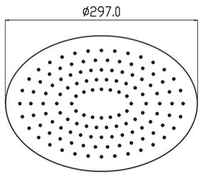 Kamalu - soffione doccia ovale diametro 30cm modello orian-s