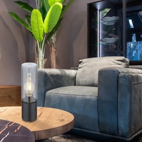 Globo 21000TB - Lampada da tavolo Touch ANNIKA 1xE27/25W/230V diametro 9 cm nero