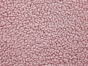 Pouf animaletto tessuto rosa e legno chiaro UNICORN Beliani