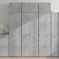 Credenza Grigio Cemento 70x42,5x185 cm in Legno Multistrato 3281430