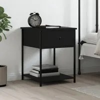 Comodino Nero 44x45x58 cm in Legno Multistrato 825843