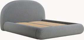 Letto imbottito in bouclé fatto a mano con contenitore Maumere