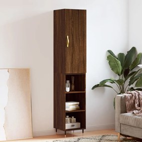 Credenza Rovere Marrone 34,5x34x180 Cm İn Legno Multistrato /