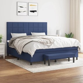 Giroletto A Molle Con Materasso Blu 160x200 Cm İn Tessuto /