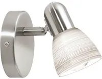 Spot Contemporaneo Dakar 1 In Acciaio Nichel Satinato 1 Luce E14 25W Ip20