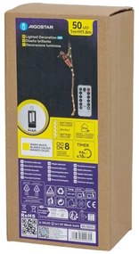 Aigostar - Decorazione natalizia LED per esterni, LED/4xAA, IP44, Babbo Natale con paracadute