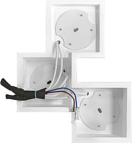 Applique da Soffitto in Gesso Pitturabile 3xGX53